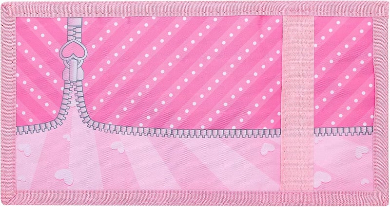 Jonyee Kids Wallets for Boys and Girls Ages 4-18 Trifold, Toddler/Youth Wallet for Boys Age 5-7 with Zippered Coin Pocket and Card Holders, Novelty Wallet for Childrens Birthday Gifts - Pink Zipper - Image 2